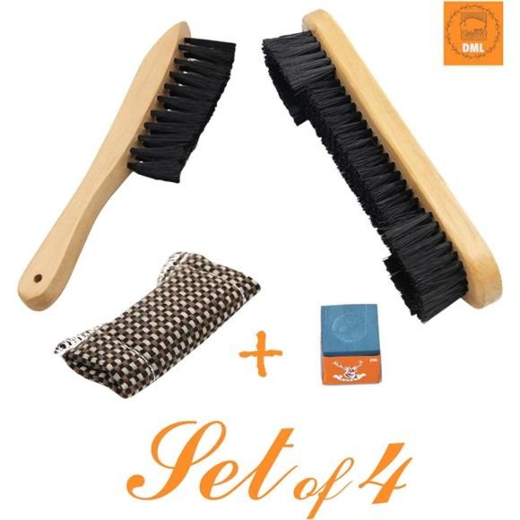 Set of [4 / 3 /2] Billiards Pool Table & Rail Brush Cleaning Tools - Wooden Kit - Picture 3 of 6